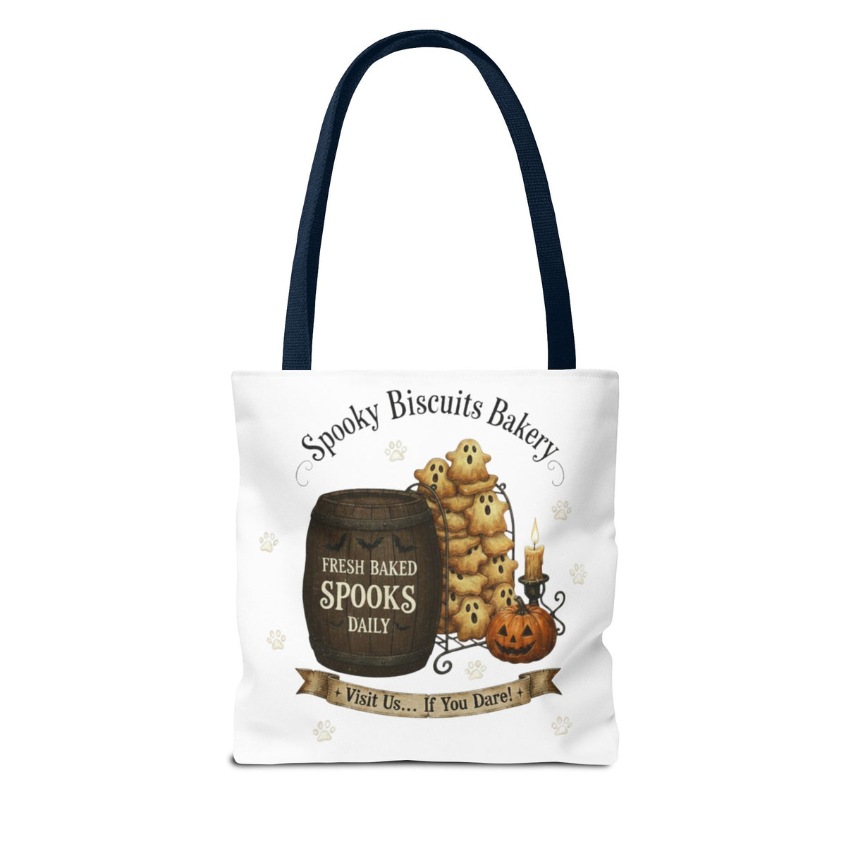 Spooky Biscuits Halloween Tote Bag | All-Over Print Printify