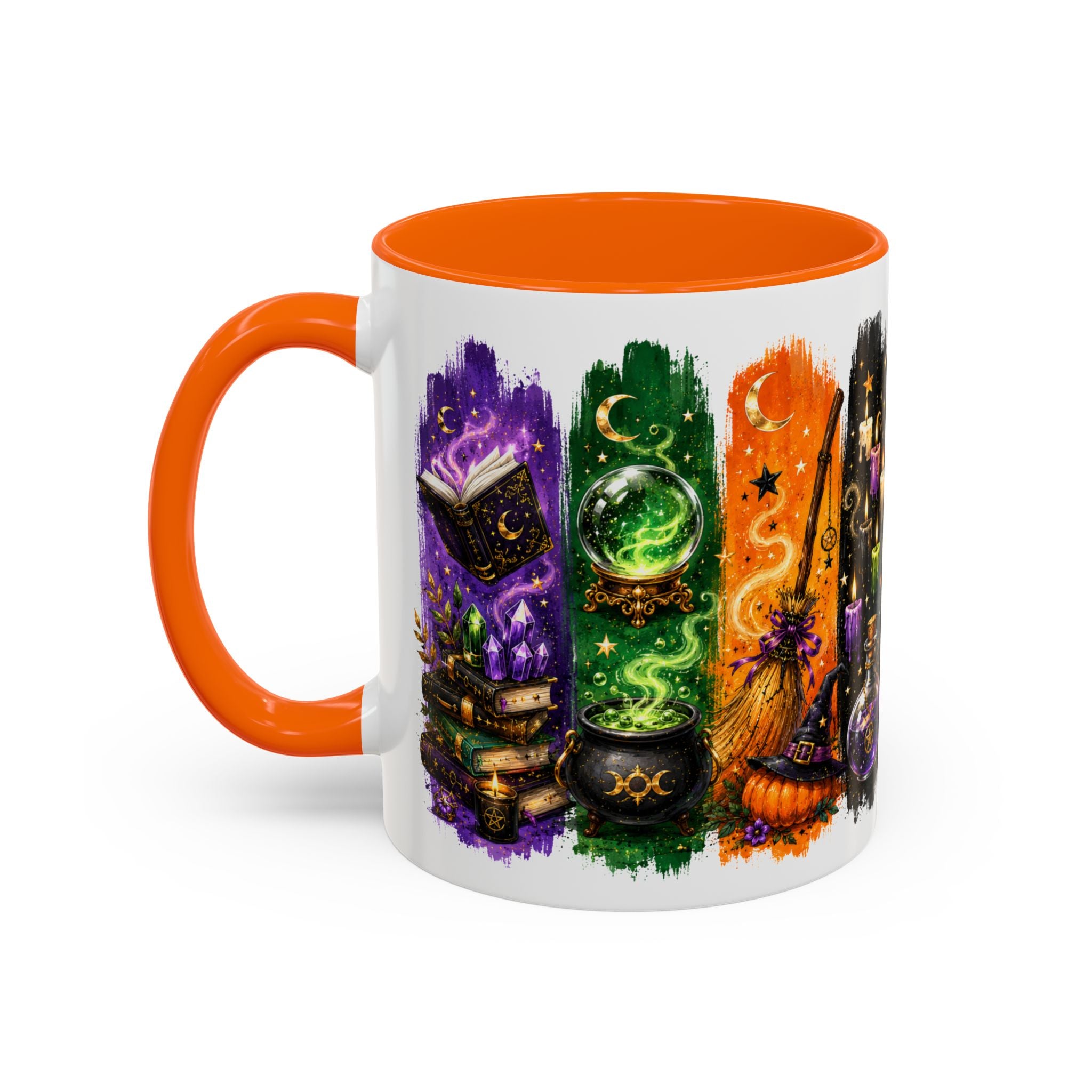 Autumn Alchemy Fueled by Potions & Coffee Accent Mug — Witchy Halloween Coffee Cup (11/15oz)