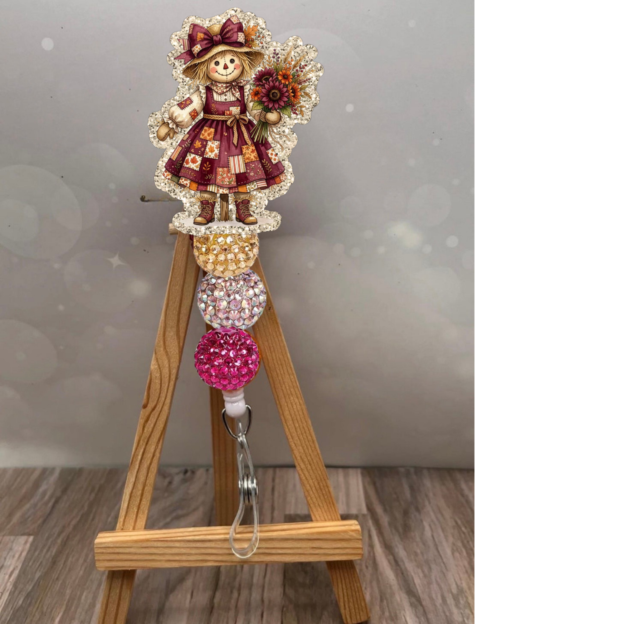 Girl Scarecrow Badge Pull