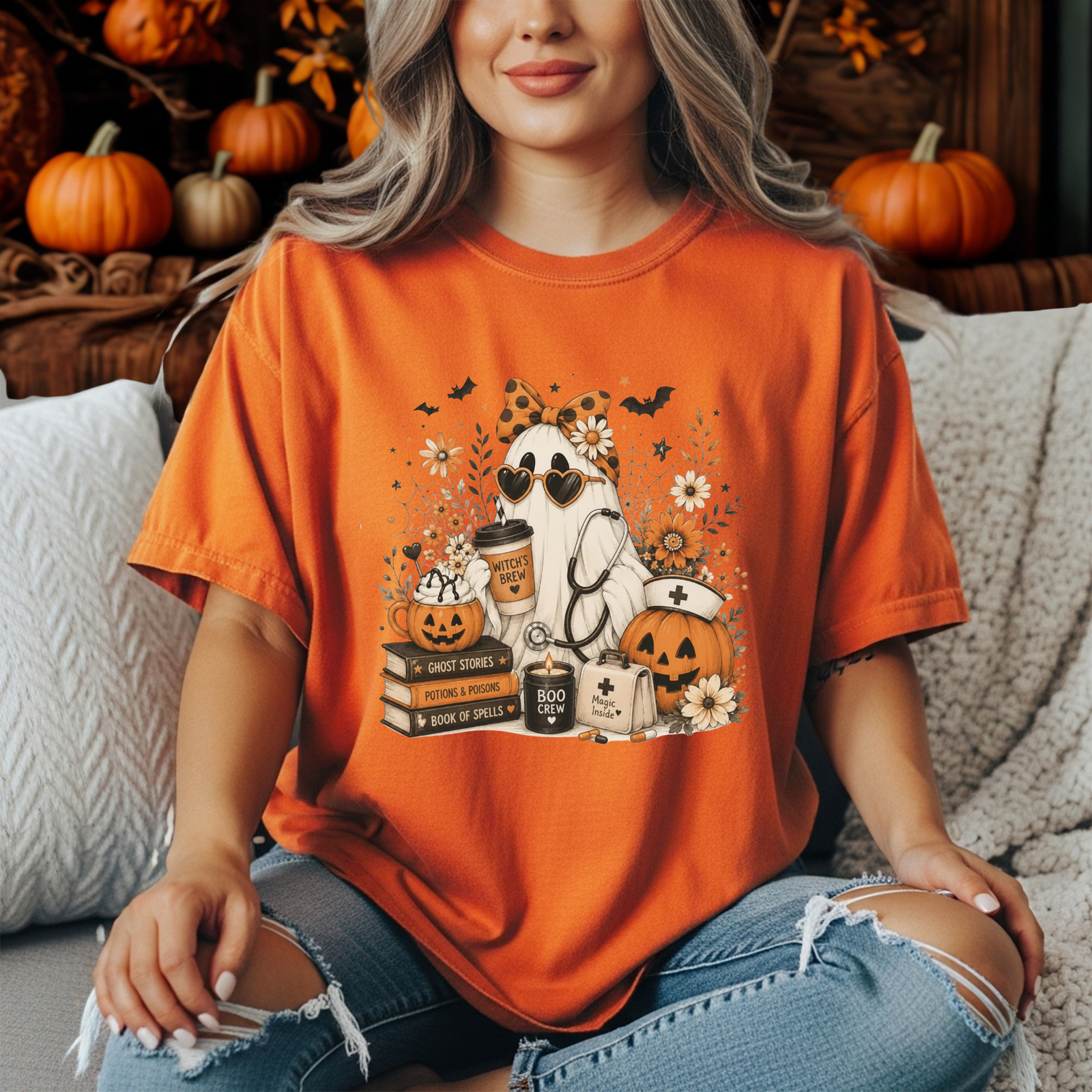 Spooky Season Caregiver T-Shirt TheCraftNook