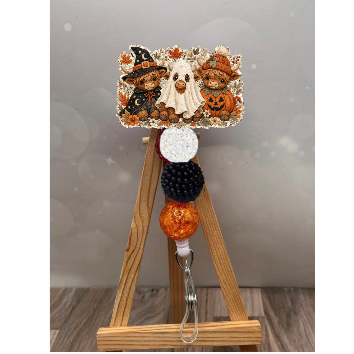 Cute Trick or Moo Badge Pull TheCraftNook
