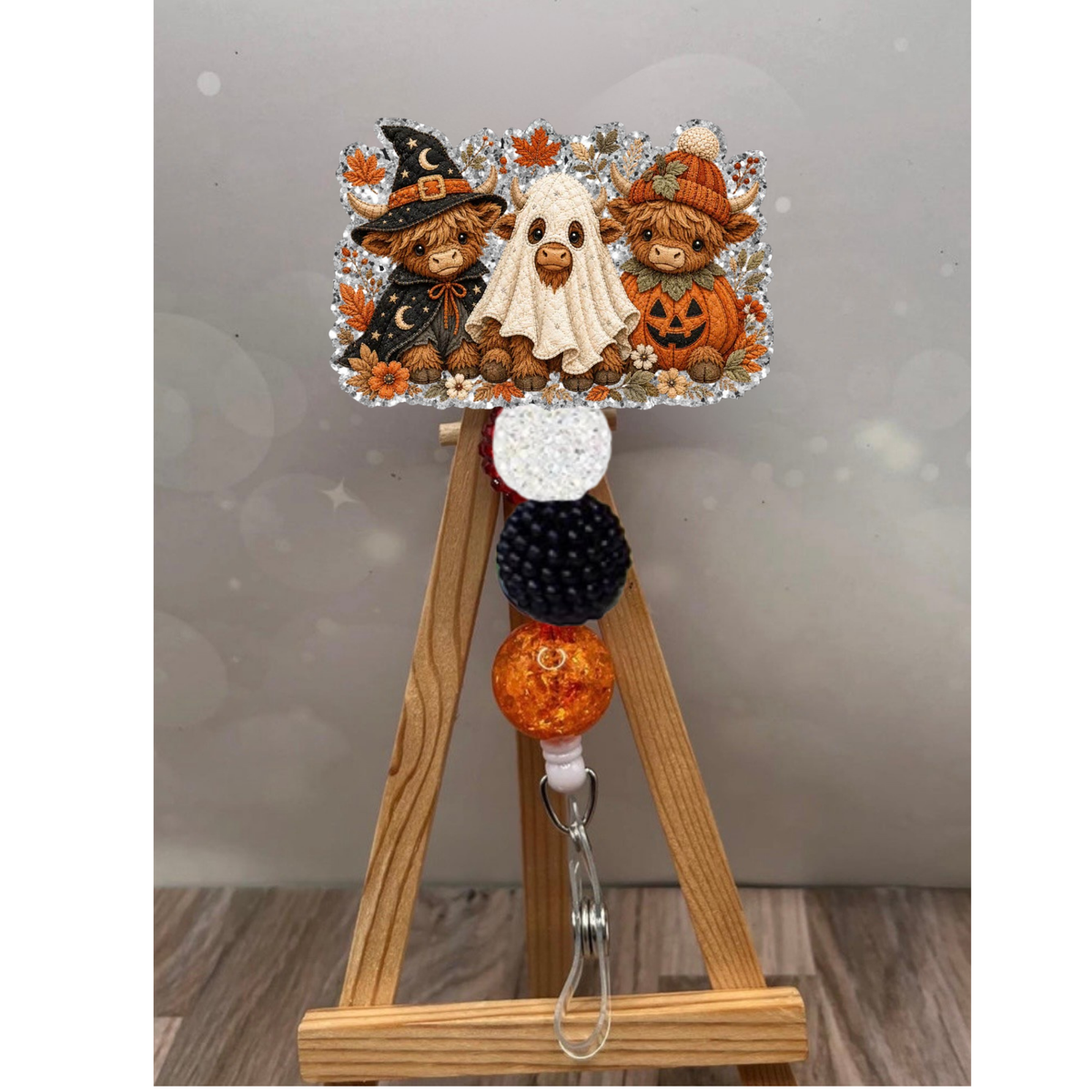 Cute Trick or Moo Badge Pull TheCraftNook