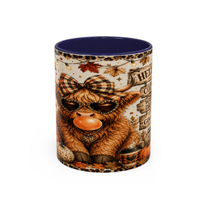 Hello Fall Accent Coffee Mug — Cozy Days, Warm Drinks & Good Vibes Autumn Mug Printify