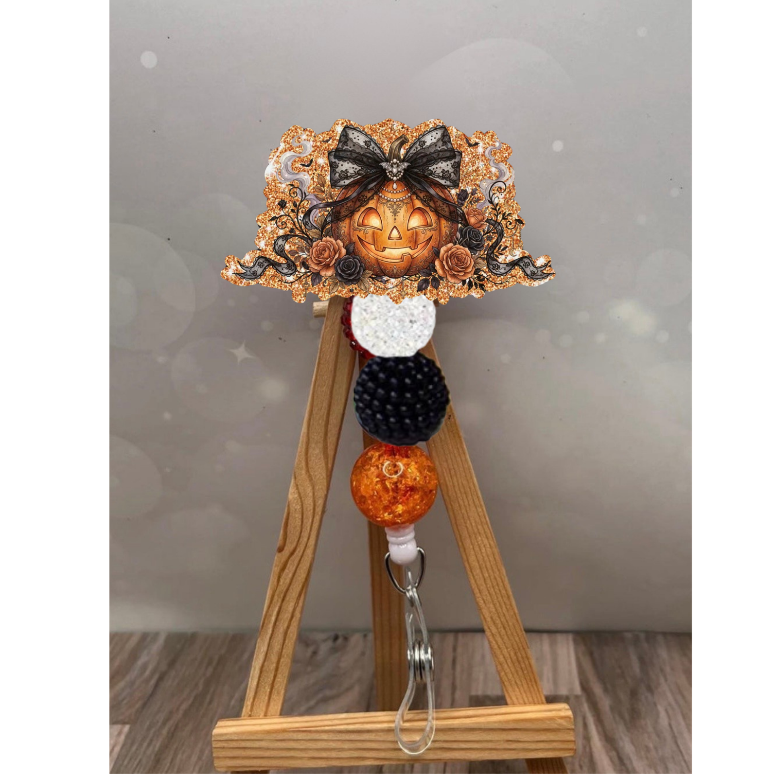 Fancy Jack-O-Lantern Badge Pull TheCraftNook
