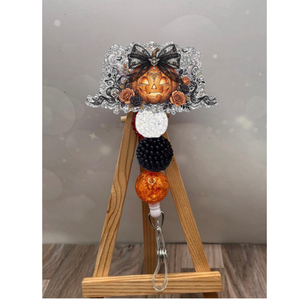 Fancy Jack-O-Lantern Badge Pull TheCraftNook