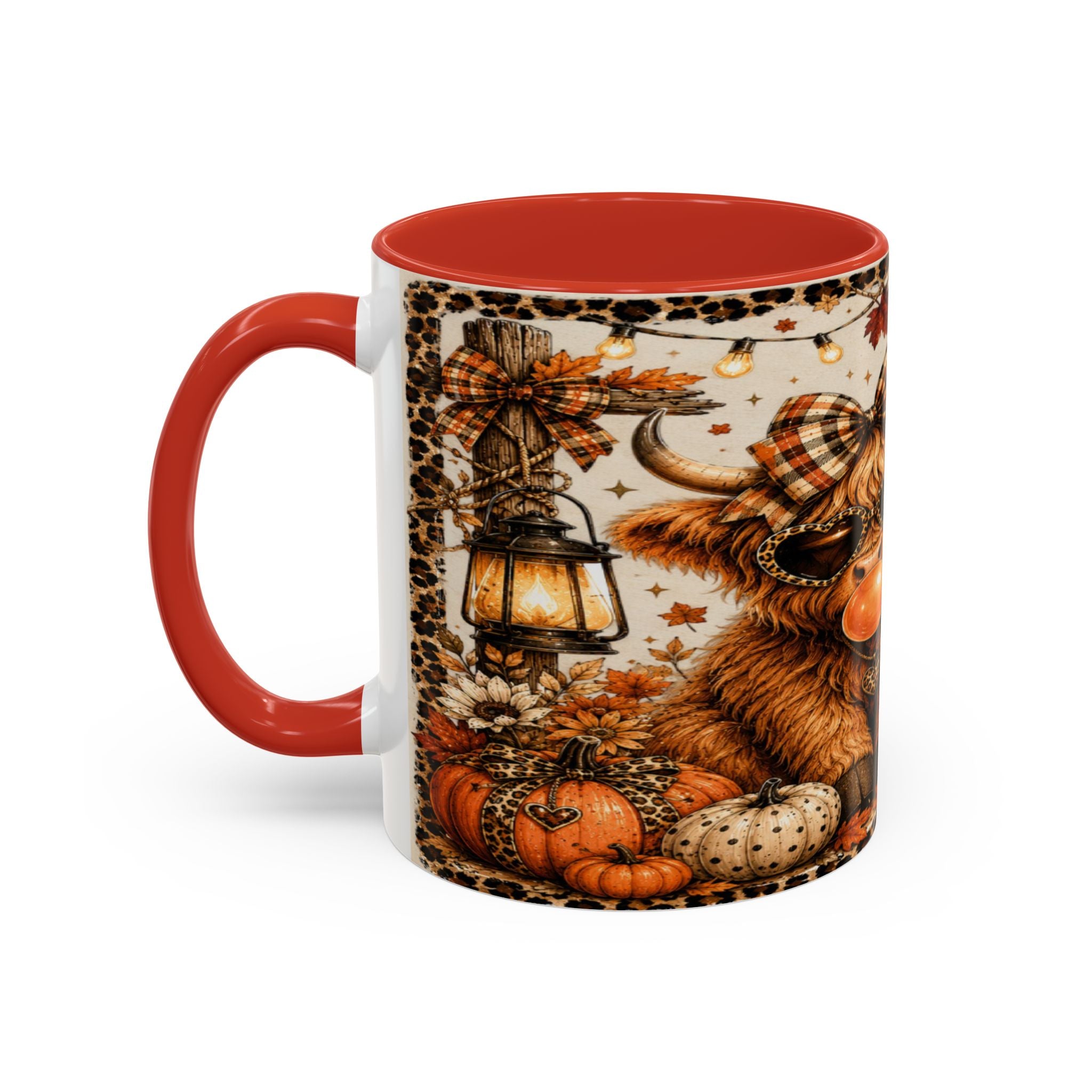 Hello Fall Accent Coffee Mug — Cozy Days, Warm Drinks & Good Vibes Autumn Mug