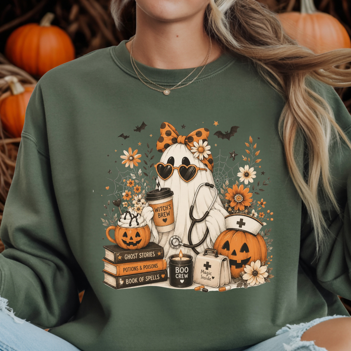 Spooky Season Caregiver Sweatshirt TheCraftNook