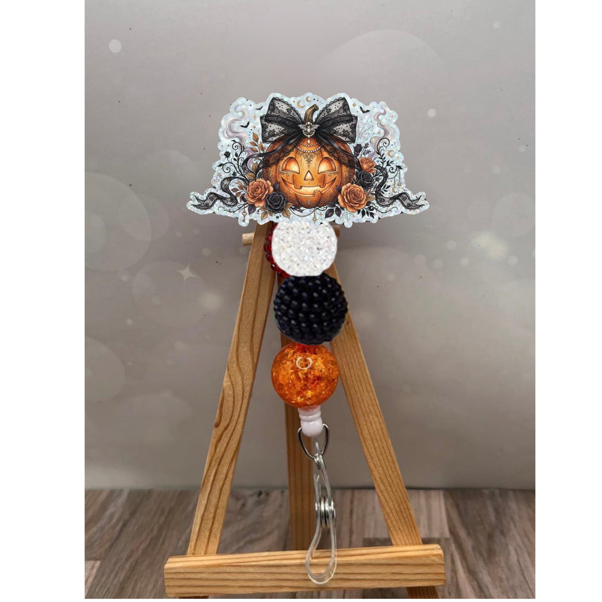 Fancy Jack-O-Lantern Badge Pull TheCraftNook