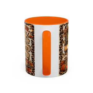 Hello Fall Accent Coffee Mug — Cozy Days, Warm Drinks & Good Vibes Autumn Mug Printify