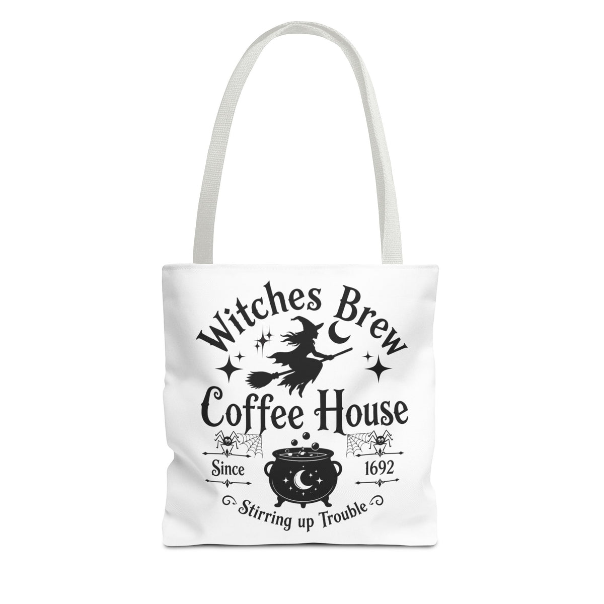 Witches Brew Coffee House Halloween Tote Bag | All-Over Print Printify