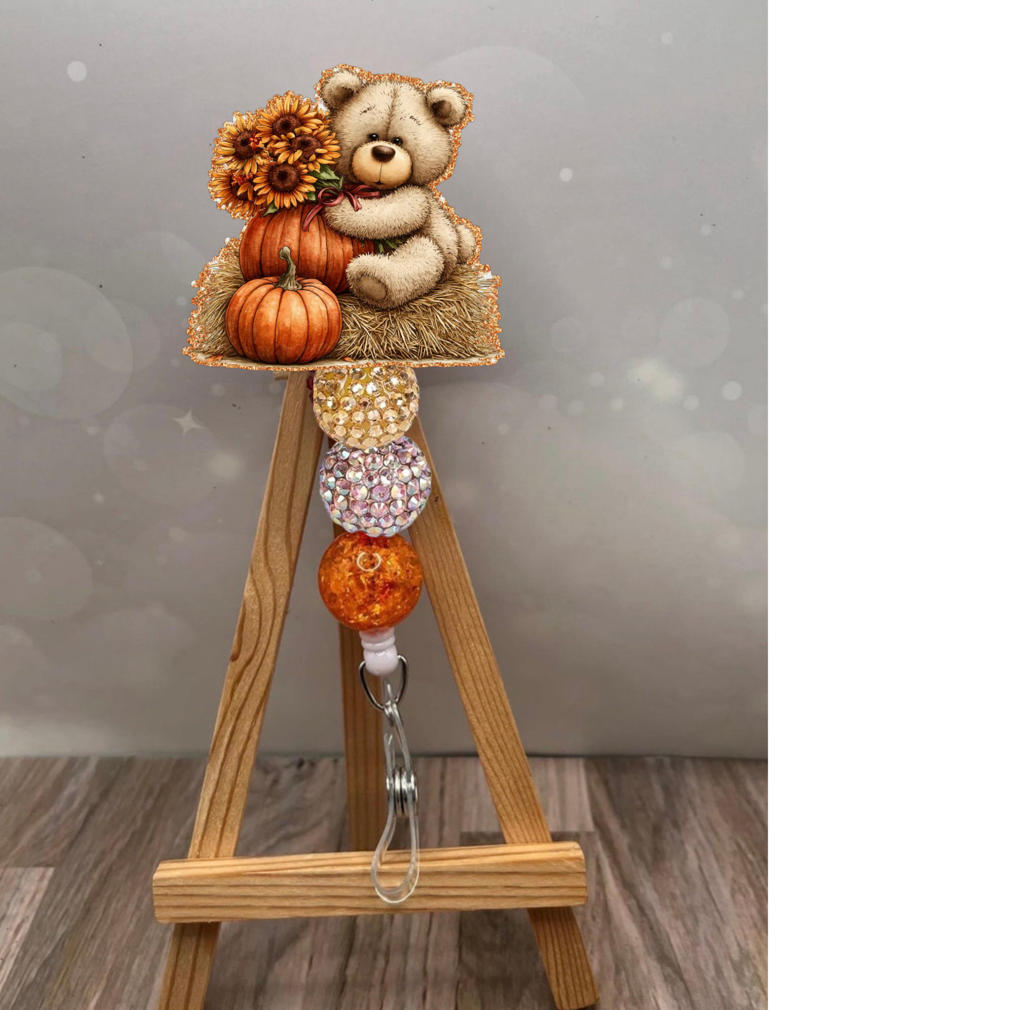 Fall Bear Badge Pull