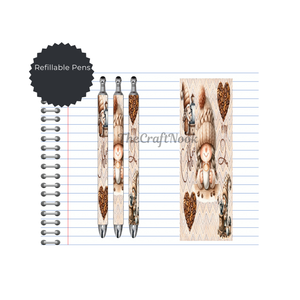 Caffeine & Creativity Refillable Pens, multiple options and Images available. TheCraftNook