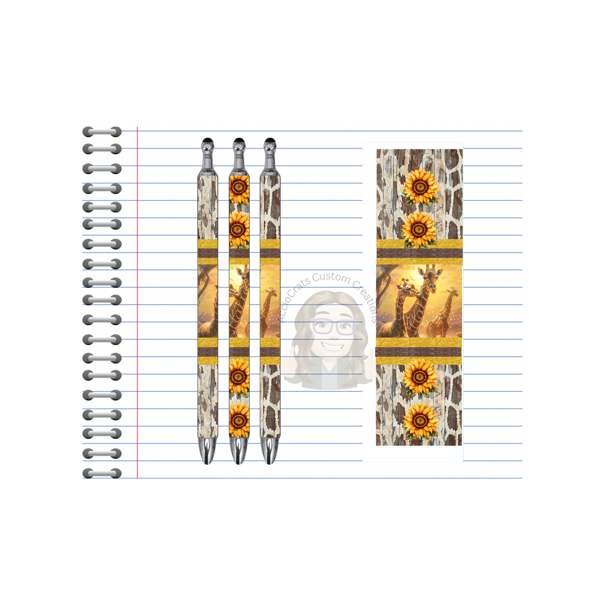 A long‑necked twist on everyday writing, Refillable Pens, Giraffe Images multiple options and Images available. TheCraftNook