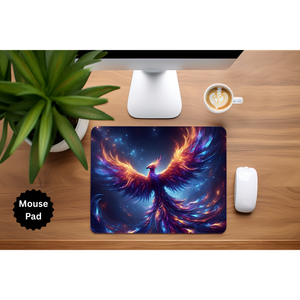Phoenix Mouse Pad - Mythical Fire Bird Desk Accessory TheCraftNook