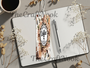Caffeine & Chapters Bookmark. Aluminum Metal Bookmarks TheCraftNook