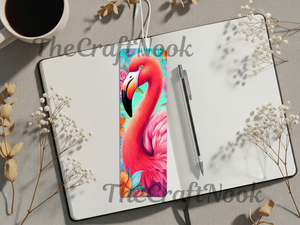 Tropical Whimsy Flamingo Aluminum Metal Bookmarks TheCraftNook
