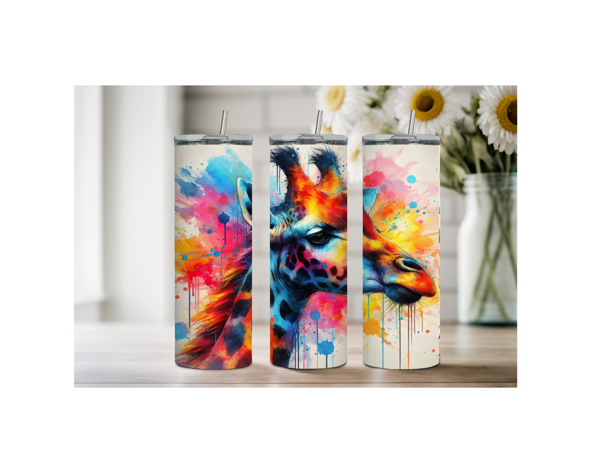 20-ounce Gentle Giraffe Whimsy Stainless Steel Tumbler. Multiple Images Available. TheCraftNook