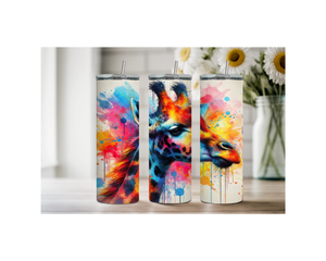 20-ounce Gentle Giraffe Whimsy Stainless Steel Tumbler. Multiple Images Available. TheCraftNook