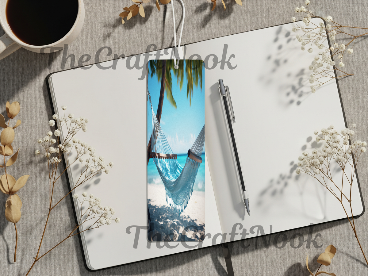 Aluminum Metal Bookmarks, Beach Images TheCraftNook