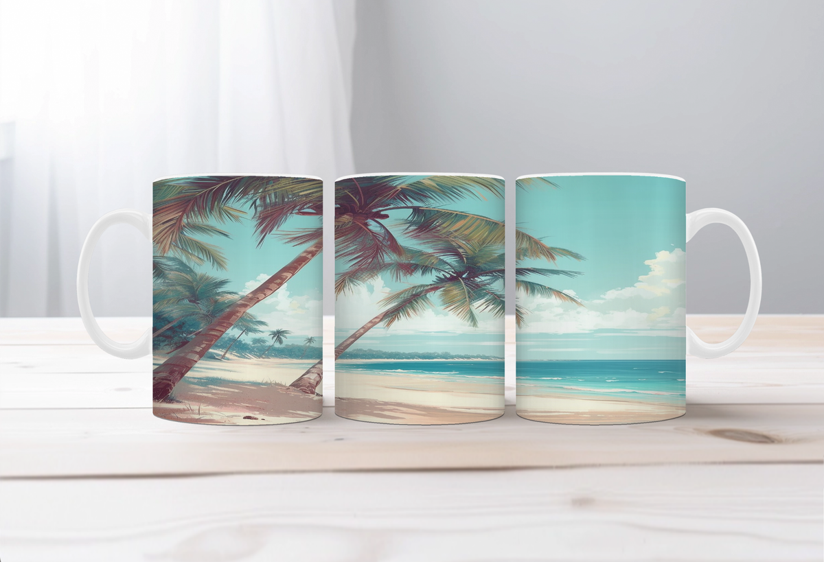 Beachy Bliss coffee mugs TheCraftNook