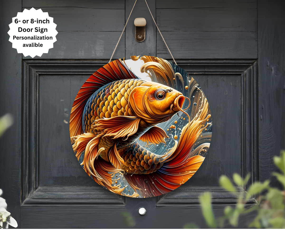Koi Fish Door Signs TheCraftNook