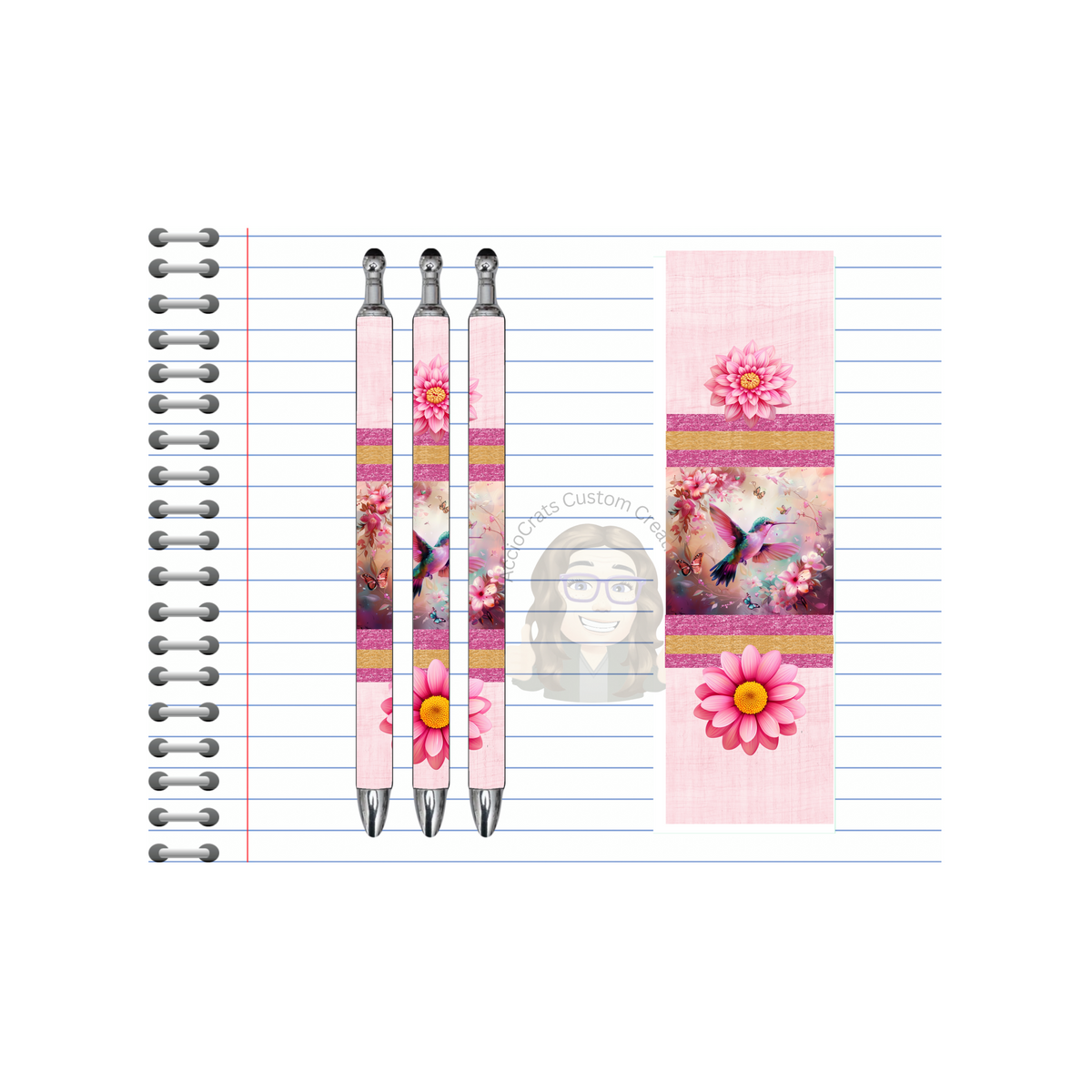 Refillable Pens, Hummingbird Images. Let your writing bloom. 🌸✨multiple options and Images available TheCraftNook
