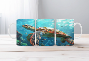 Shell‑O Sunshine Sea Turtle Mugs TheCraftNook