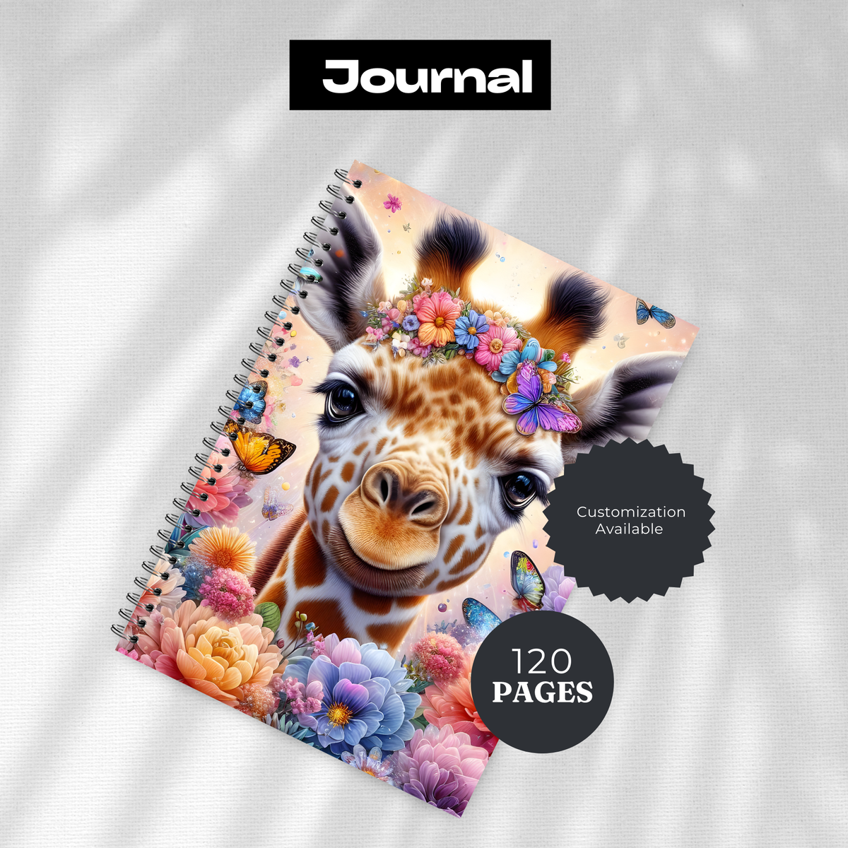 Tall & Kind Giraffe Writing Journal TheCraftNook