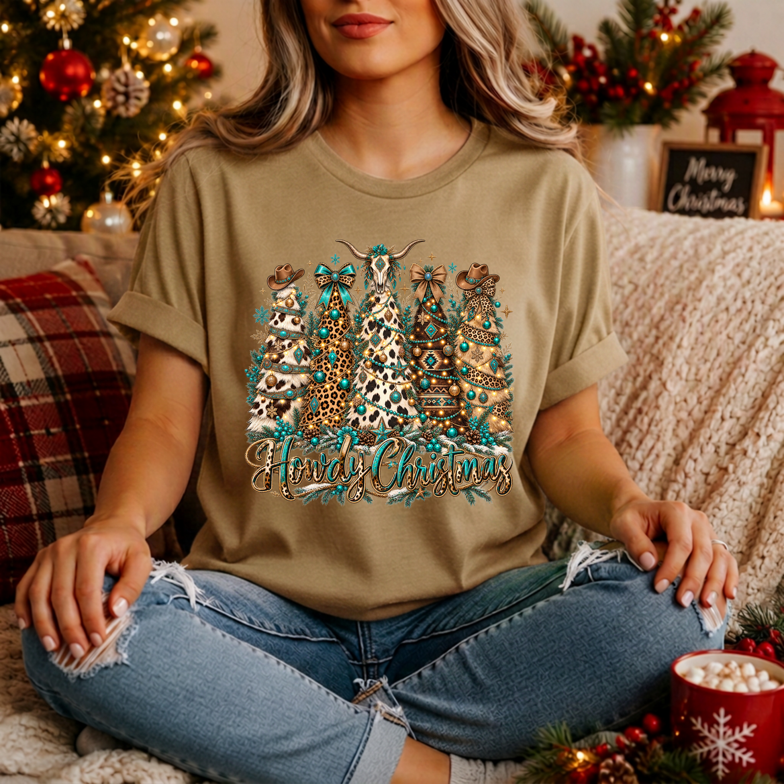 howdy Christmas T-shirt TheCraftNook