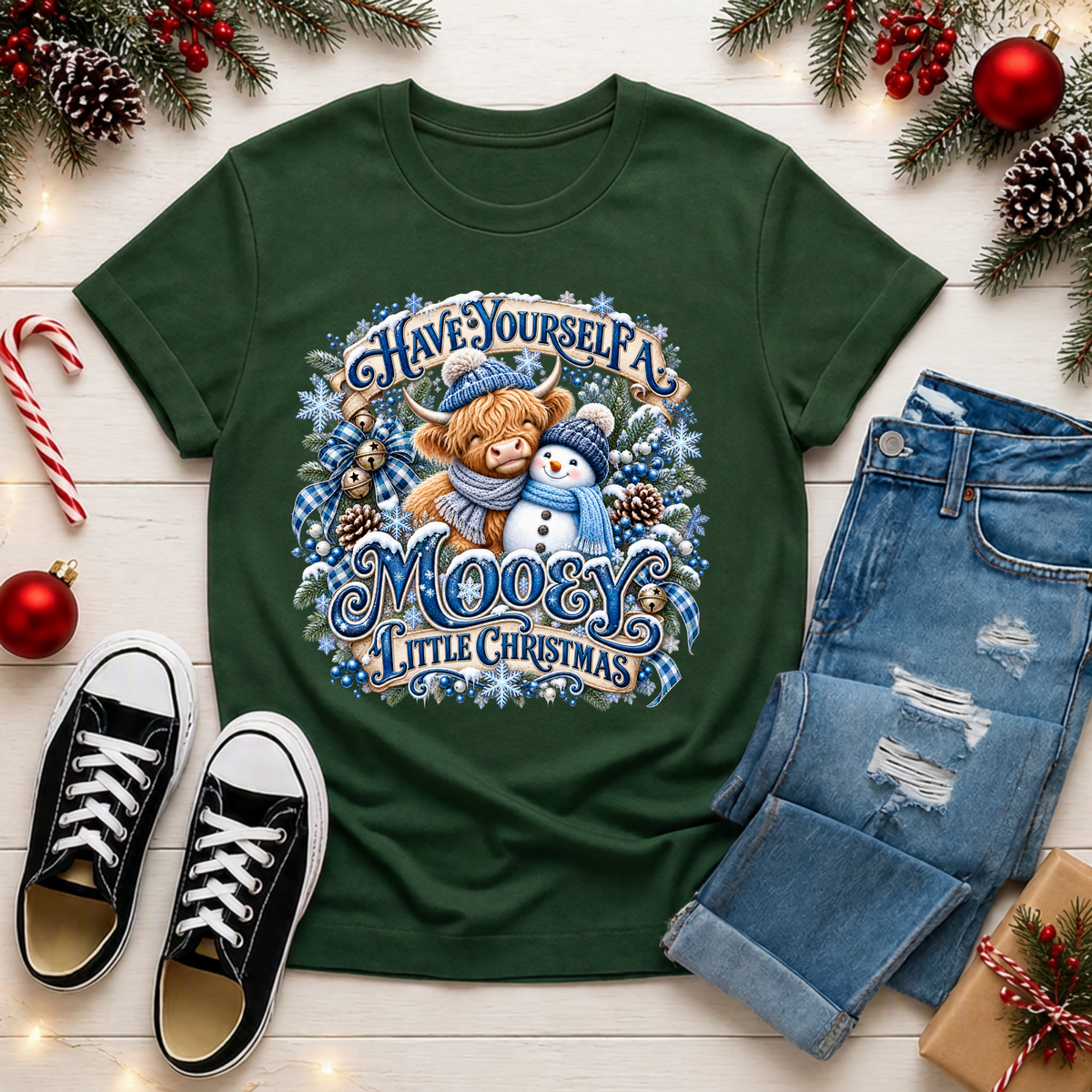 Blue Mooey Christmas TS TheCraftNook
