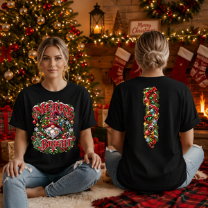 Merry And Bright Gnome Front and back graphics TheCraftNook