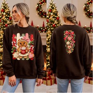 Holly Jolly Ginger Sweatshirt Front and Back graphics TheCraftNook