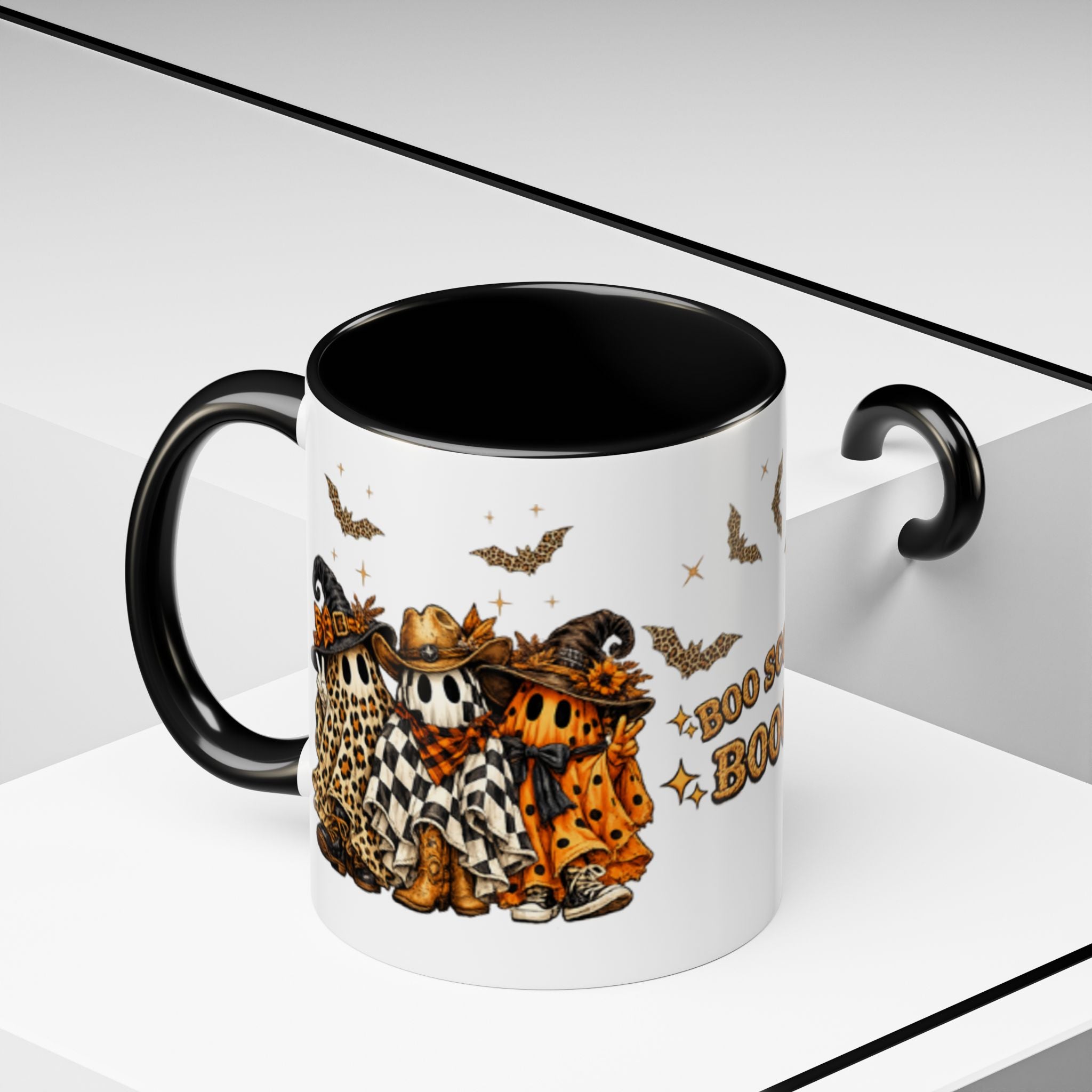 Boo Scootin' Mug – Halloween Ghost Accent Coffee Mug (11oz & 15oz)