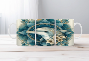 Flippin’ Cute Morning Mug, Dolphin coffee Mugs. Two sizes to choose from. TheCraftNook
