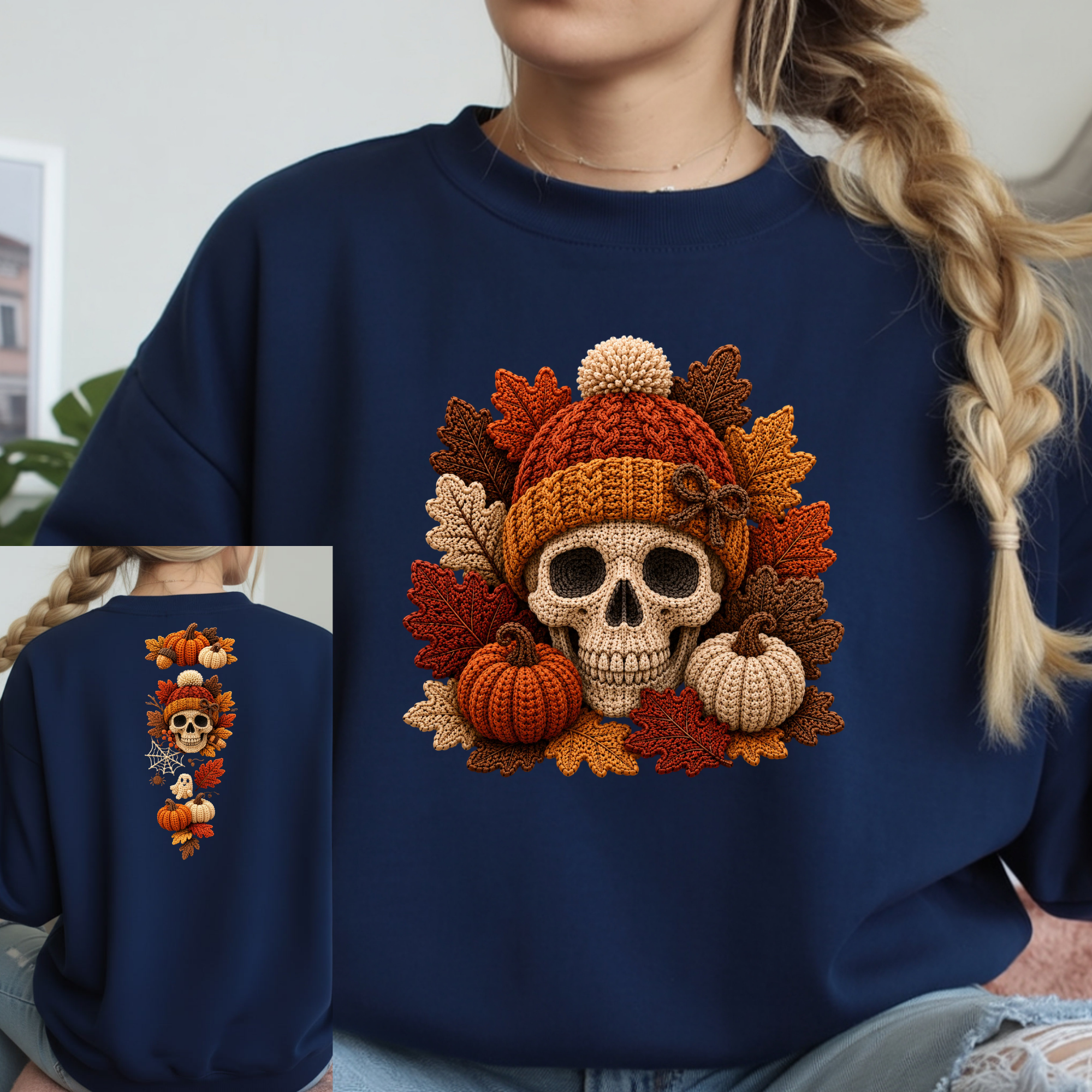 Spooky Long Sleeve Tee – Double-Sided Halloween Shirt