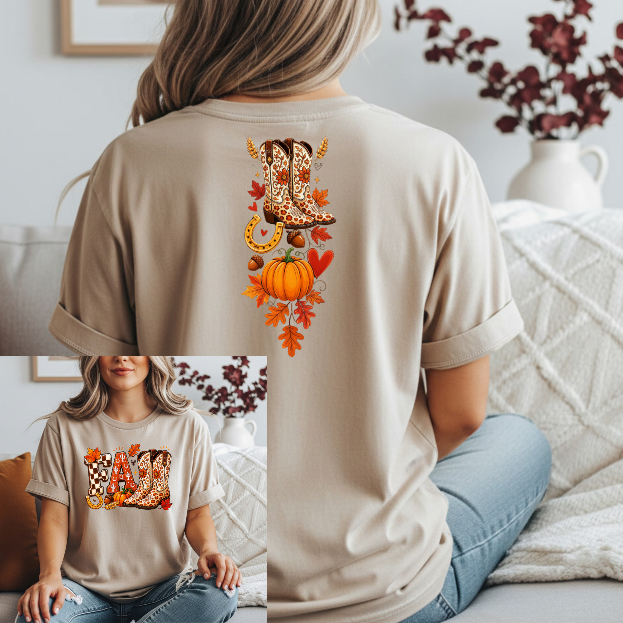 Fall Front & Back Graphic Tee | Gildan G640