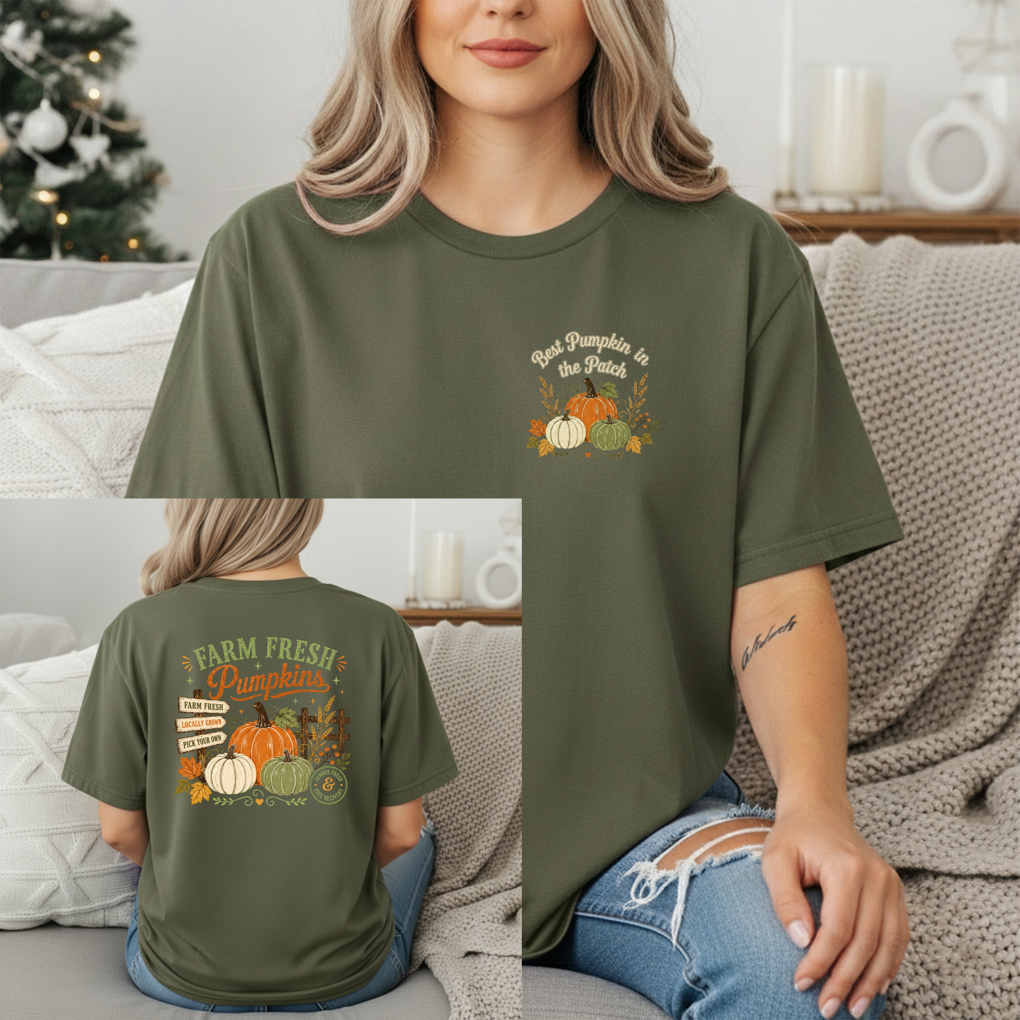 Farm Fresh Pumpkins Graphic Tee | Fall Pumpkin T-Shirt