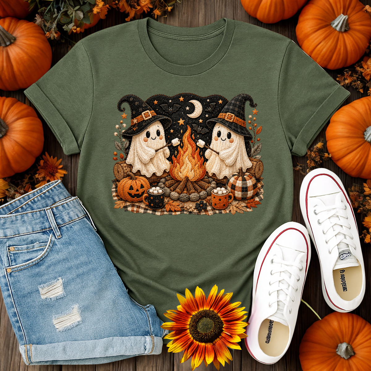 Camp Ghost Halloween T-Shirt TheCraftNook