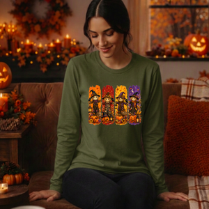 Crow Crew Long Sleeve Tee – Halloween Graphic Shirt TheCraftNook