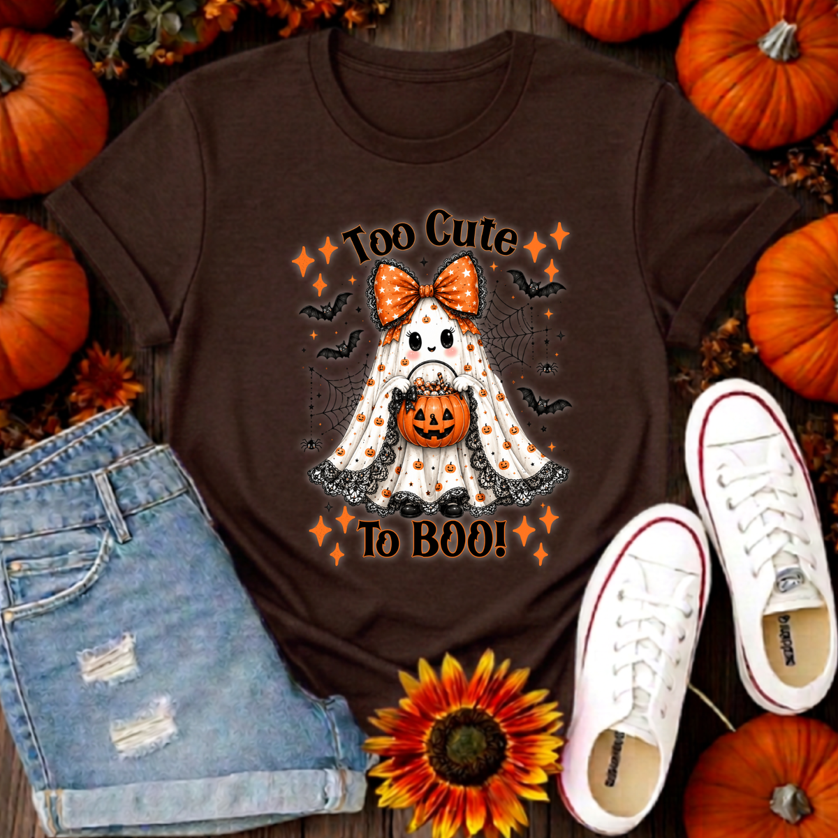 Too Cute To Boo Tee – Halloween Graphic T-Shirt TheCraftNook