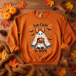 Too Cute To Boo Sweatshirt – Halloween Graphic Crewneck TheCraftNook