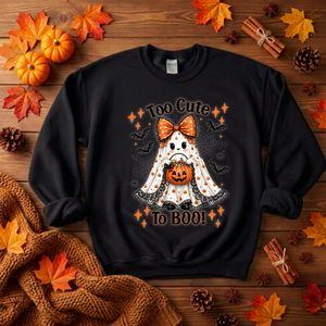 Too Cute To Boo Sweatshirt – Halloween Graphic Crewneck TheCraftNook