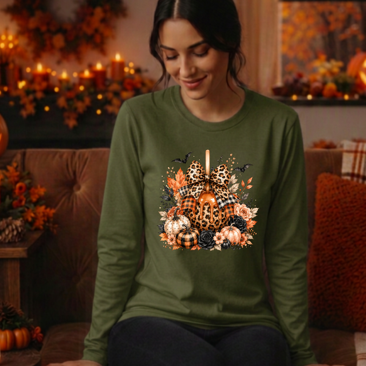Sweet Fall Long Sleeve Tee | Cottagecore Halloween Shirt TheCraftNook
