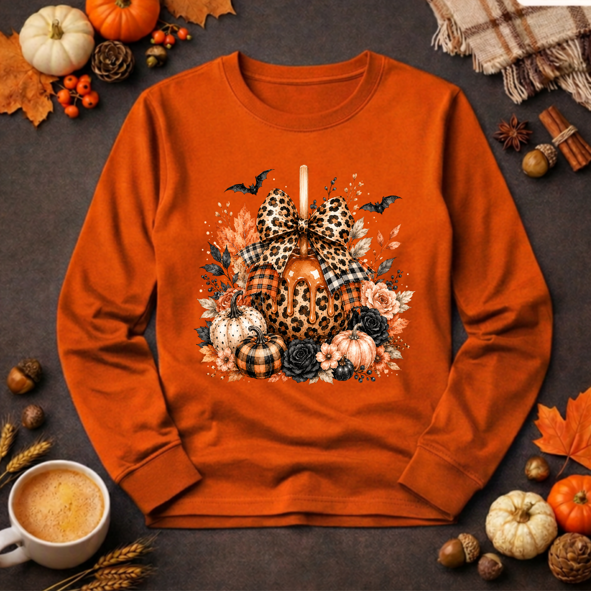 Sweet Fall Long Sleeve Tee | Cottagecore Halloween Shirt TheCraftNook