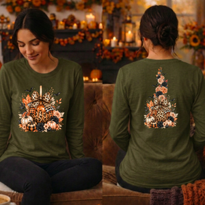 Sweet Fall Long Sleeve Tee | Front & Back Halloween Graphics TheCraftNook