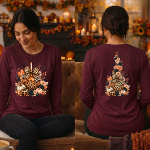 Sweet Fall Long Sleeve Tee | Front & Back Halloween Graphics TheCraftNook