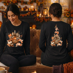 Sweet Fall Long Sleeve Tee | Front & Back Halloween Graphics TheCraftNook
