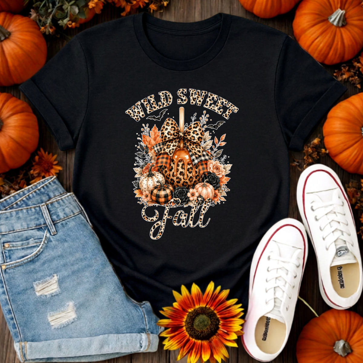 Wild Sweet Fall T-Shirt | Halloween Graphic Tee TheCraftNook