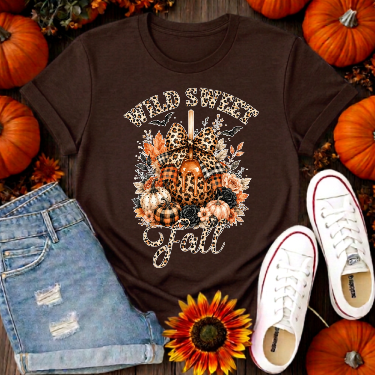 Wild Sweet Fall T-Shirt | Halloween Graphic Tee TheCraftNook