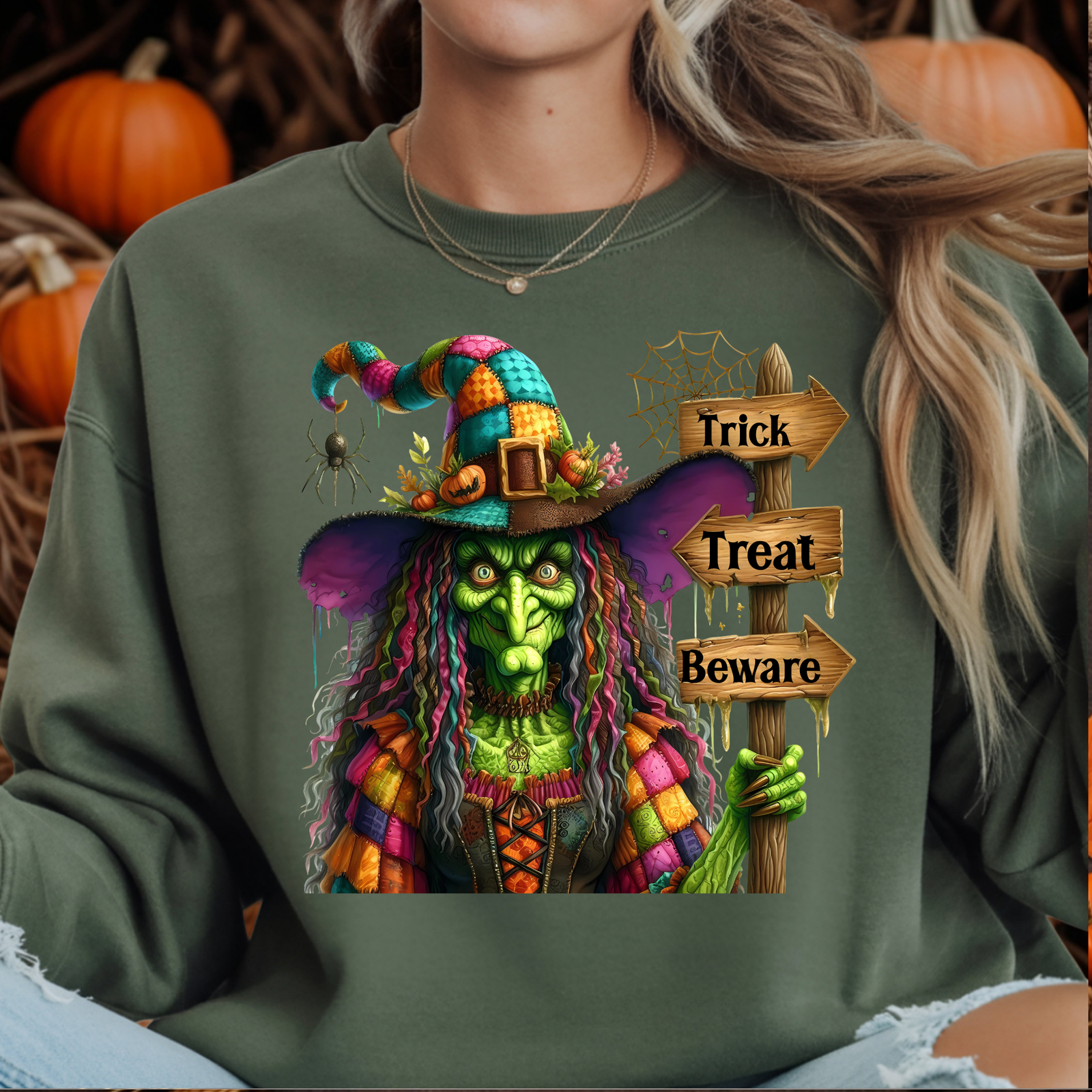 Trick Treat Beware Sweatshirt TheCraftNook